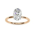 thumbnail image 1 of IGI Certified Lab Grown Diamond Engagement Ring | Center 9x6mm Oval Cut Solitaire Stackable Wedding Promise Rings For Women 18K Solid Rose Gold | F-G, VS-SI Quality (1.25 Ctw) Ring Size-9.5, 1 of 7