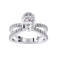 thumbnail image 1 of IGI Certified Lab Grown Diamond Engagement Ring | Center 9x6mm Oval Cut Split Shank Solitaire Wedding Anniversary Rings For Women In 14k Solid White Gold | F-G, VS-SI Quality (1.50 Ctw) Ring Size-8, 1 of 7