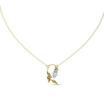 IGI Certified Lab Grown Diamond Olive Leaf Branch Pendant Necklace for Women | Marquise Cut Diamond Necklace with 18 Inch Cable Chain 18K Solid Yellow Gold F-G, VS-SI Quality (0.50 Ctw)