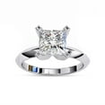 thumbnail image 1 of IGI Certified Lab Grown Diamond Ring | 6.5MM Princess Cut 4-Prong Solitaire Engagement Promise Rings For Women In 18k Solid White Gold | F-G, VS-SI Quality (1.70 Ctw) Ring Size-5, 1 of 7