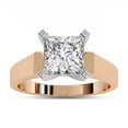 thumbnail image 1 of IGI Certified Lab Grown Diamond Ring | 6.5MM Princess Cut 4-Prong Solitaire Style Engagement Promise Rings For Women In 18k Solid Rose Gold | F-G, VS-SI Quality (1.70 Ctw) Ring Size-5.5, 1 of 7
