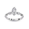 thumbnail image 1 of IGI Certified Lab Grown Diamond Ring | Center 10x5mm Marquise Cut Solitaire Engagement Promise Rings For Women In 18k Solid White Gold | F-G, VS-SI Quality (1.25 Ctw) Ring Size-6, 1 of 7