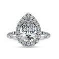 thumbnail image 1 of IGI Certified Lab Grown Diamond Ring | Center 10x7mm Pear Cut Teardrop Halo Solitaire Engagement Promise Rings For Women In 18k Solid White Gold | F-G, VS-SI Quality (2.50 Ctw) Ring Size-8.5, 1 of 7