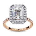 thumbnail image 1 of IGI Certified Lab Grown Diamond Ring | Center 8.5x6.5MM Emerald Cut Solitaire Halo Engagement Promise Rings For Women In 18k Solid Rose Gold | F-G, VS-SI Quality (2.90 Ctw) Ring Size-9.5, 1 of 7
