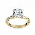 thumbnail image 1 of IGI Certified Lab Grown Diamond Ring | Center 8mm Cushion Cut Solitaire Engagement Promise Rings For Women In 18k Solid Yellow Gold | F-G, VS-SI Quality (3.10 Ctw) Ring Size-7, 1 of 7