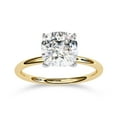 thumbnail image 1 of IGI Certified Lab Grown Diamond Solitaire Engagement Rings For Women, Center 8mm Cushion Cut 4-Prong Anniversary Wedding Ring In 14K Solid Yellow Gold F-G, VS-SI Quality (2.65 Cttw) Ring Size-8, 1 of 6