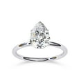 thumbnail image 1 of IGI Certified Lab Grown Diamond Solitaire Engagement Rings For Women, Center 8x6mm Pear Cut 4-Prong Anniversary Wedding Ring In 18K Solid White Gold F-G, VS-SI Quality (0.90 Cttw) Ring Size-9, 1 of 6