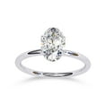 thumbnail image 1 of IGI Certified Lab Grown Diamond Solitaire Engagement Rings For Women, Center 9x6mm Oval Cut 4-Prong Anniversary Wedding Ring In 14K Solid White Gold F-G, VS-SI Quality (1.20 Cttw) Ring Size-8.5, 1 of 6