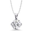 thumbnail image 1 of IGI Certified Lab Grown Diamond Solitaire Pendant Necklace for Women | 7.8mm Round Cut Diamond Necklace with 18 Inch Chain 18K Solid White Gold F-G, VS-SI Quality (2.00 Cttw), 1 of 5