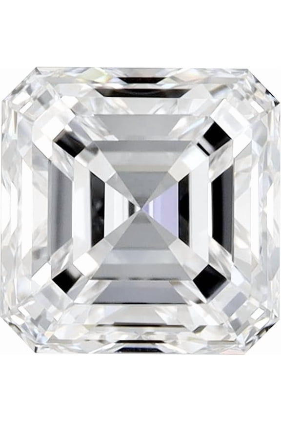 IGI Certified Lab Grown Loose Diamond, Asscher Cut 6 Carat TW D-E Color VVS-VS Clarity for Making Ethical Diamond Jewelry
