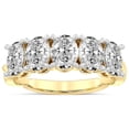 thumbnail image 1 of IGI Certified Oval Shape Lab Grown Diamond Anniversary Band Ring For Women | 5 Stone 6 CT TW In 14K Yellow Gold | FG-VS1-VS2 Quality Serafina Friendly Diamonds Band Ring, 1 of 5