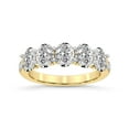 thumbnail image 1 of IGI Certified Oval Shape Lab Grown Diamond Anniversary Band Ring For Women | 5 Stone 1 CT TW 14K Yellow Gold | FG-VS Quality Eliana Friendly Diamonds Band Ring, 1 of 5