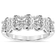 thumbnail image 1 of IGI Certified Oval Shape Lab Grown Diamond Anniversary Band Ring For Women | 5 Stone 5 CT TW In 14K White Gold | FG-VS1-VS2 Quality Portia Friendly Diamonds Band Ring, 1 of 5