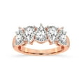 thumbnail image 1 of IGI Certified Pear Shape Lab Grown Diamond Anniversary Band Ring For Women | 5 Stone 4 CT TW In 14K Rose Gold | FG-VS1-VS2 Quality Blakely Friendly Diamonds Band Ring, 1 of 5