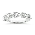 thumbnail image 1 of IGI Certified Pear Shape Lab Grown Diamond Anniversary Band Ring For Women | 5 Stone 2 CT TW 14K White Gold | FG-VS Quality Penelope Friendly Diamonds Band Ring, 1 of 6