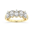 thumbnail image 1 of IGI Certified Pear Shape Lab Grown Diamond Anniversary Band Ring For Women | 5 Stone 7 CT TW In 14K Yellow Gold | FG-VS1-VS2 Quality Blakely Friendly Diamonds Band Ring, 1 of 5