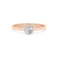 thumbnail image 1 of IGI Certified Solitaire Halo Engagement Rings For Women, 0.60 Carat (ctw) Round Lab Grown Diamond Promise Ring For Her In 18k Solid Rose Gold | F-G, VS-SI Quality Ring Size-7, 1 of 3