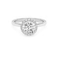thumbnail image 1 of IGI Certified Solitaire Halo Engagement Rings For Women, 1.20 Carat (ctw) Round Lab Grown Diamond Promise Ring For Her In 14k Solid White Gold | F-G, VS-SI Quality Ring Size-8.5, 1 of 4