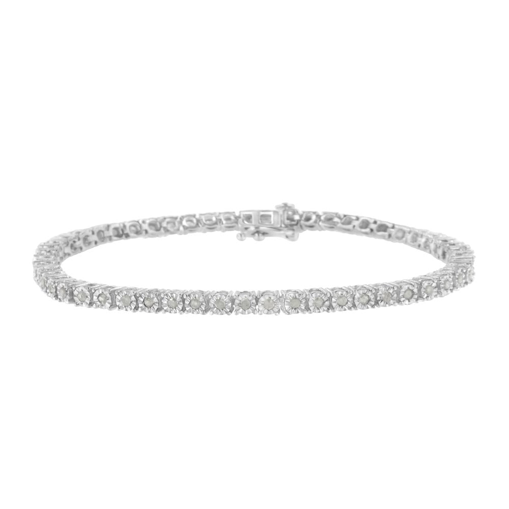 Sterling Silver Jewellery: Sterling Silver Ladies Bracelet with Swarovski  Crystals