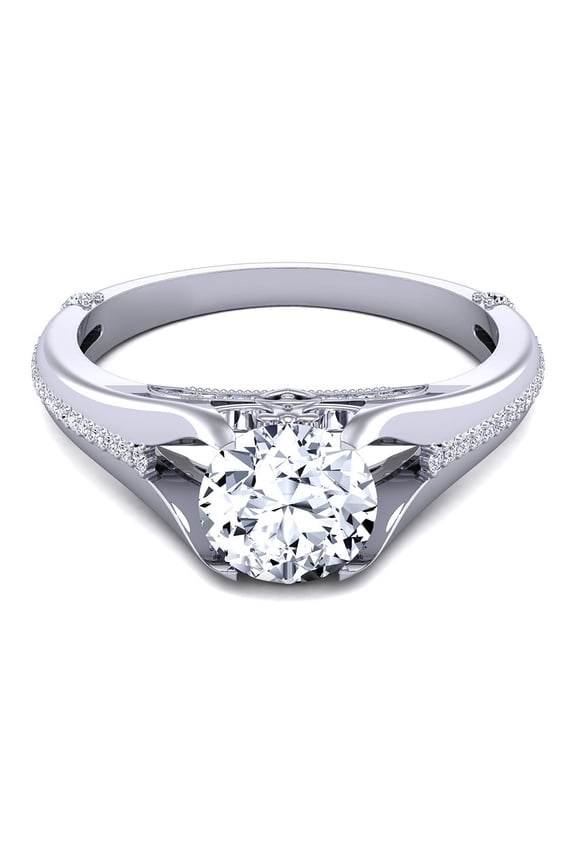 IGI / GIA Certified 0.80 Ct Lab Grown Diamond Ring for Women 14k White Gold Sizable