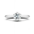 thumbnail image 1 of IGI / GIA Certified 14k White Gold 0.50 Ct Lab Grown Round Cut Solitaire Diamond Women Ring, 1 of 3