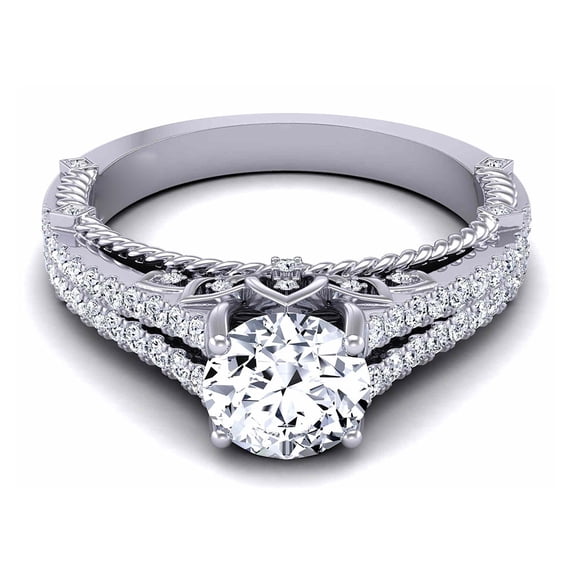 IGI / GIA Certified Diamond 14k White Gold Lab Grown 0.80 Ct Women Ring Sizable
