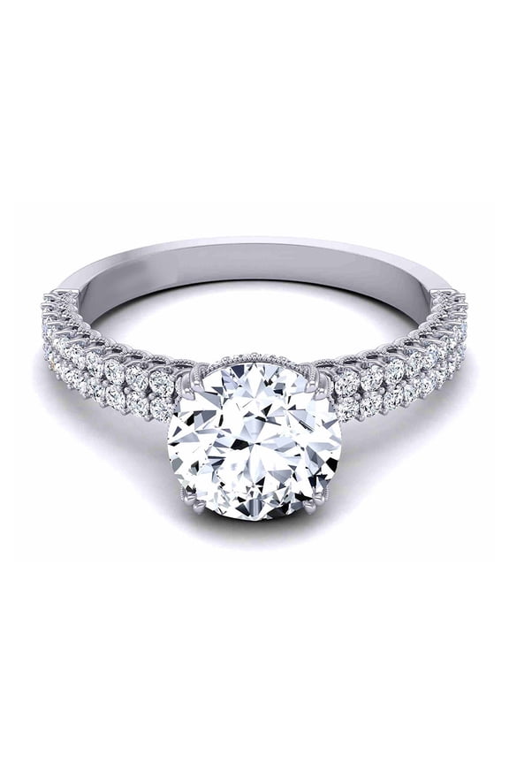 IGI / GIA Lab Grown Certified Diamond 0.90 Ct Ring for Women 18k White Gold