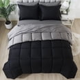 thumbnail image 1 of IGI King Size 7 Piece Comforter Set | Bed in a Bag for Unisex Adult | Black/Gray, 1 of 6