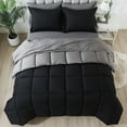 thumbnail image 1 of IGI Queen Size 7 Piece Comforter Set | Bed in a Bag for Unisex Adult | Black/Gray, 1 of 6