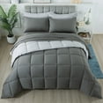 thumbnail image 1 of IGI Queen Size 7 Piece Comforter Set | Bed in a Bag for Unisex Adult | Gray/Light Gray, 1 of 7