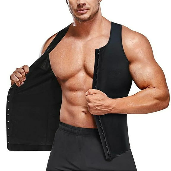 IGIA Men Tight Zipper Tank Top with Adjustable Shoulder Hooks 2 Pcs