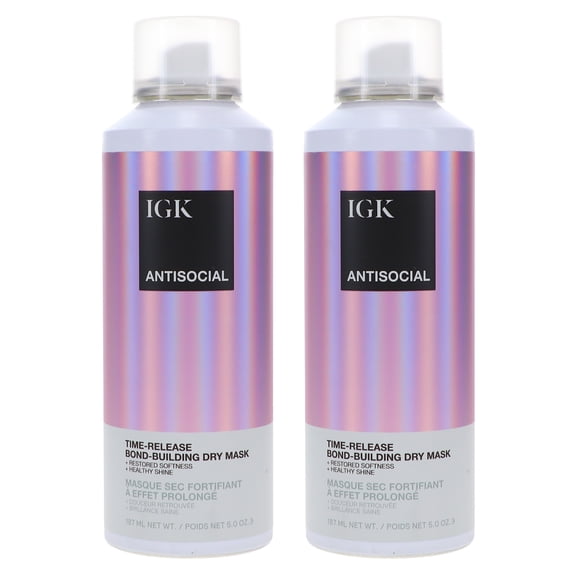 IGK Antisocial Time-Release Bond-Building Dry Mask 5 oz 2 Pack