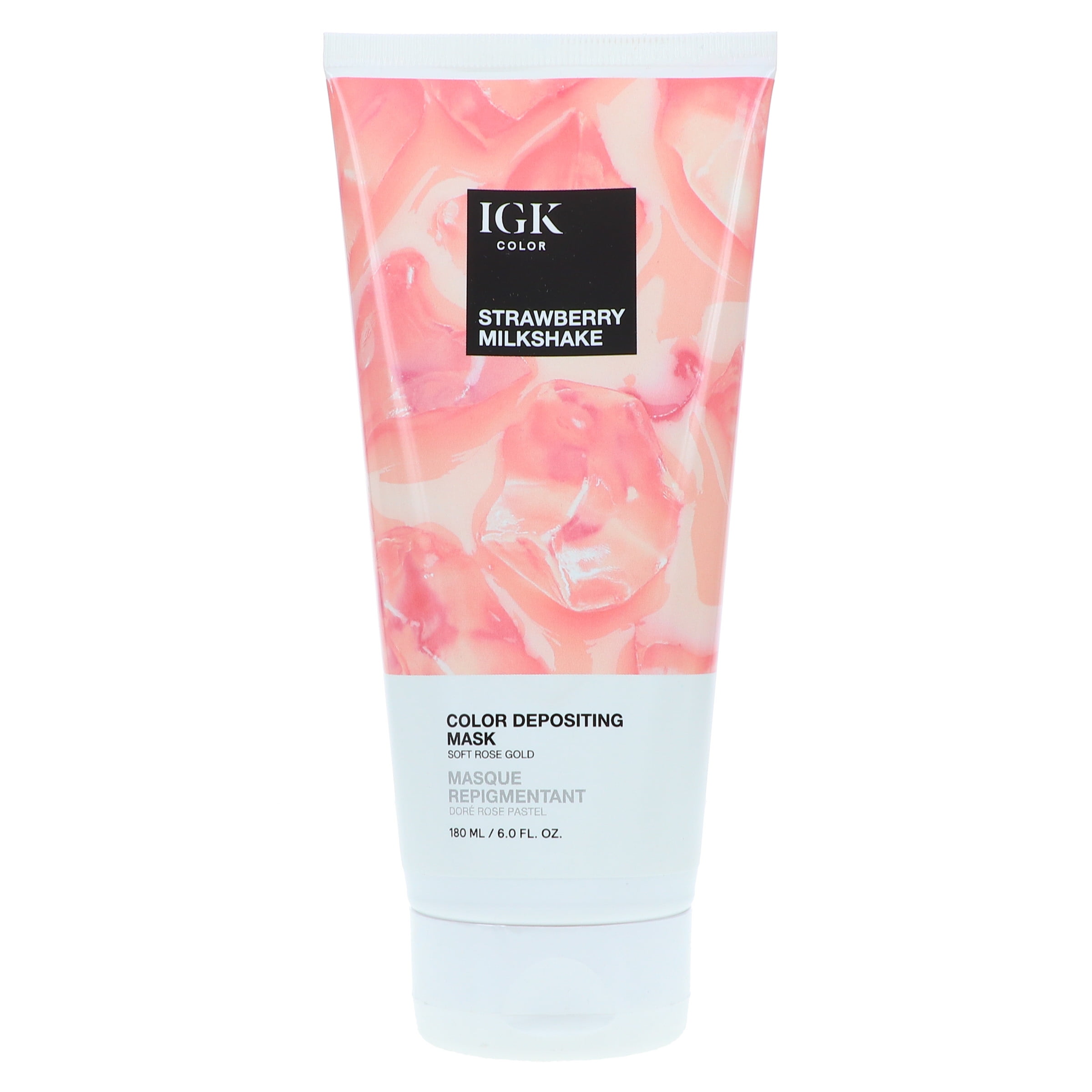 IGK Color Depositing Hair Mask Strawberry Milkshake (Soft Rose Gold) 6