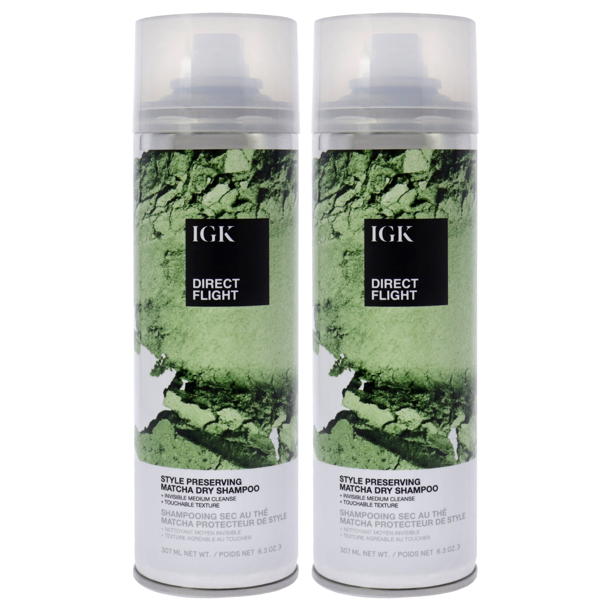IGK Direct Flight Matcha Dry Shampoo - Pack of 2 , 6.3 oz Dry Shampoo