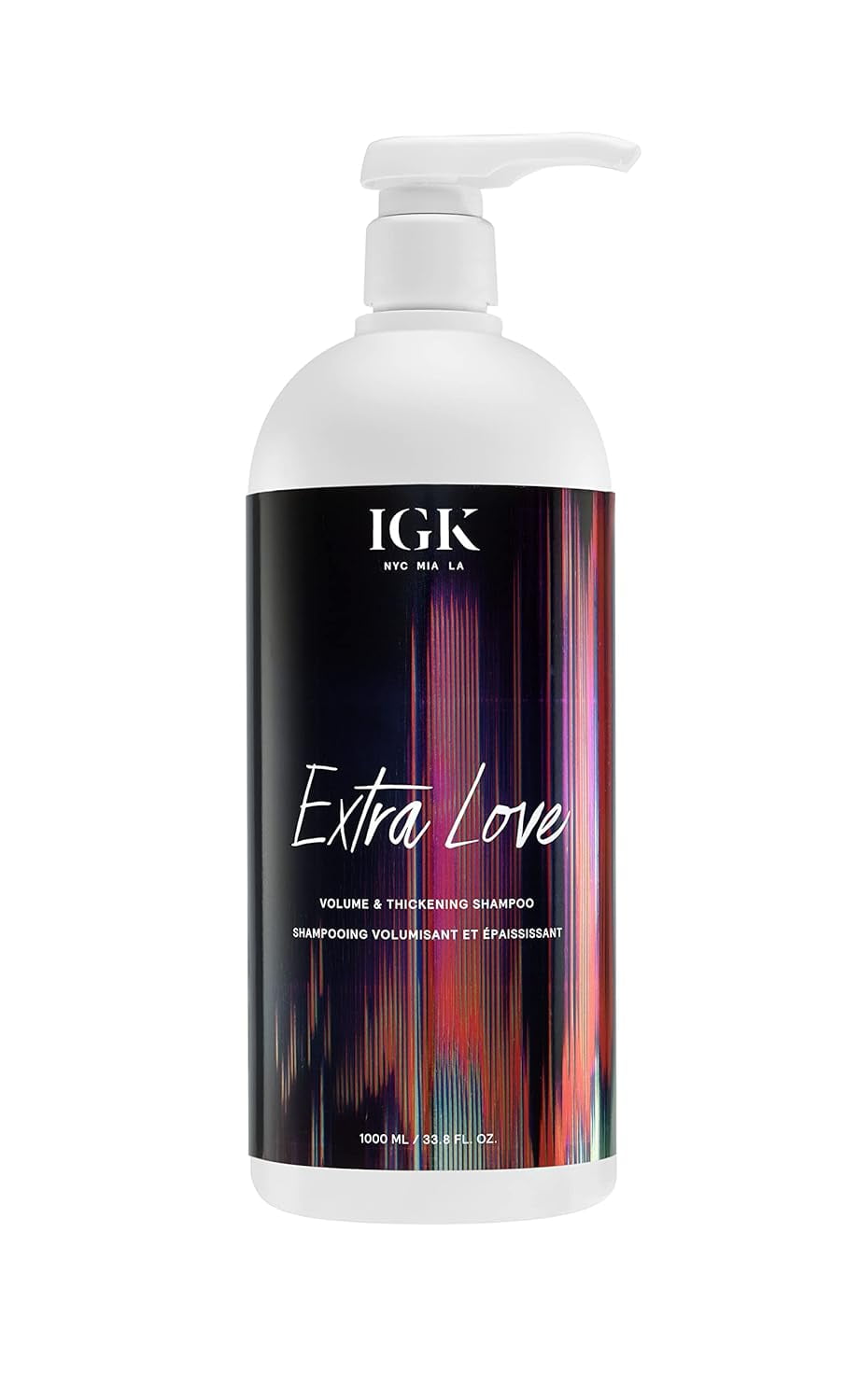 IGK Extra Love Volume & Thickening Shampoo with Microbiome Prebiotics, Jeju Water, 33.8 oz