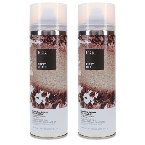 IGK First Class Charcoal Detox Dry Shampoo 6.3 oz 2 Pack