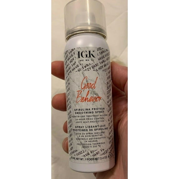 IGK Good Behvior Sprulina Protein Smoothing Spray Travel Size 2.4 oz