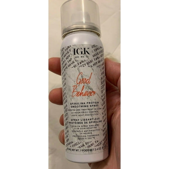 IGK Good Behvior Sprulina Protein Smoothing Spray Travel Size 2.4 oz