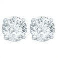 thumbnail image 1 of IGL Certified 1/2 Carat Diamond Stud Earrings (I2I3 Clarity, I-J-K Color) 14kt White Gold, 1 of 4