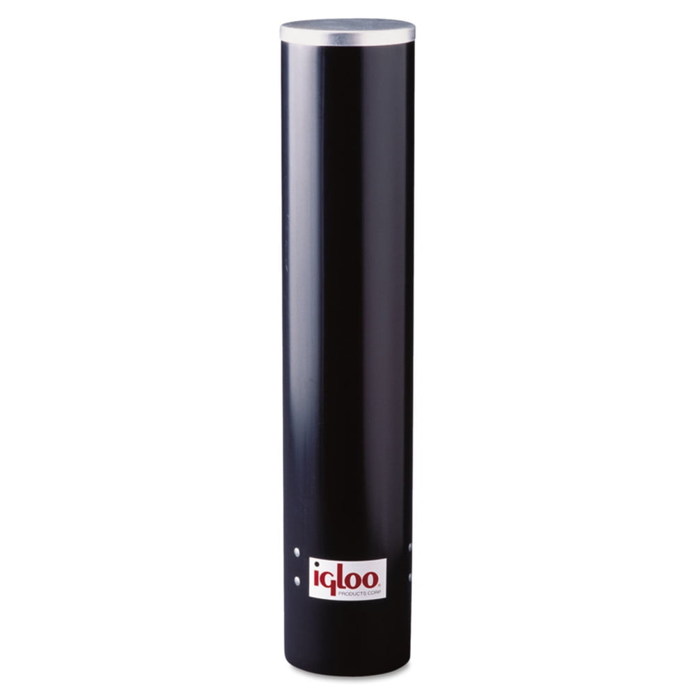 IGLOO 00009534 Cup Dispenser, HeavyDuty, Plastic, Black, For Water