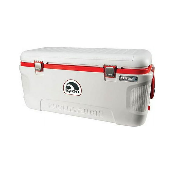 IGLOO 44807 Full Size Chest Cooler,120 qt,Wht/Org