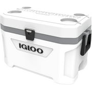 IGLOO Marine Ultra Cool Box, White/Grey, 51 Liter, 49350   Home & Garage Storage, Stackable Design