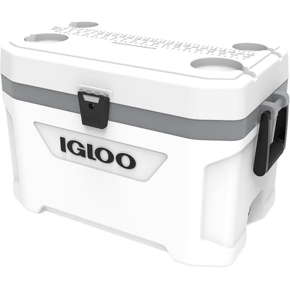 IGLOO Marine Ultra Cool Box, White/Grey, 51 Liter, 49350