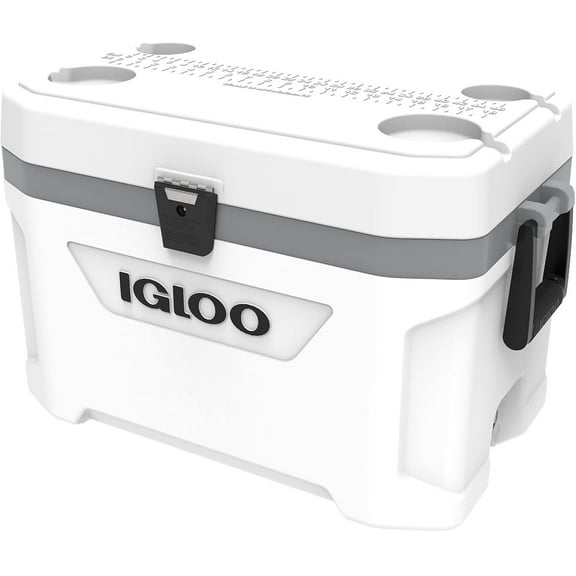 IGLOO Marine Ultra Cool Box, White/Grey, 51 Liter, 49350