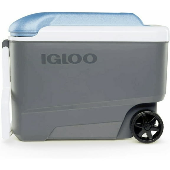 IGLOO MaxCold 40 qt. Roller Hard Cooler - Jet Carbon/Ice Blue
