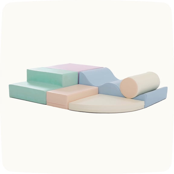 IGLU Soft Play Climbing Toy for Toddlers 1-3 Foam Block Equipment for Indoor in Pastel color
