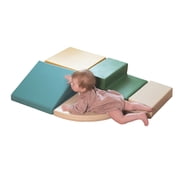 IGLU Soft Play Montessori Foam Climbing Shapes for Toddlers 1-3, Indoor Climbing & Crawling Toy Set Pastel Turquoise