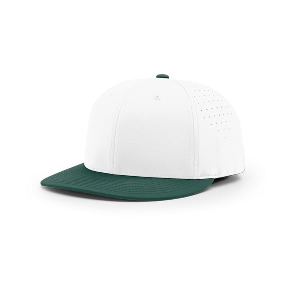 Richardson PTS30 Lite R-Flex Caps -White Dark Green Alt