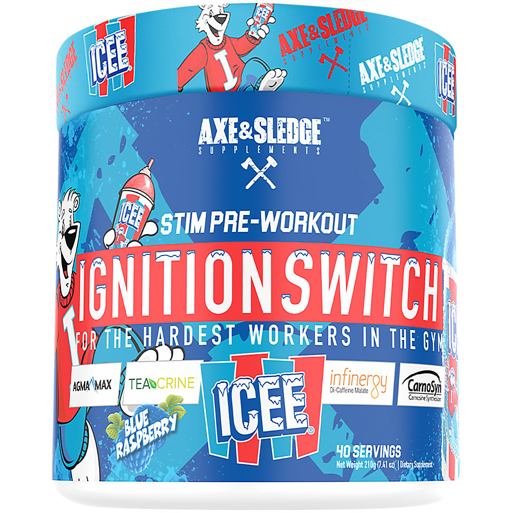 IGNITION SWITCH Stim PreWorkout ICEE Blue Raspberry (7.41 Oz. / 40