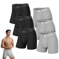 thumbnail image 1 of IGOLUMON Mens Underwear Boxer Briefs 6 Pack Breathable Boxers for Men Soft Tagless Underwear Trunks with Fly, 1 of 7